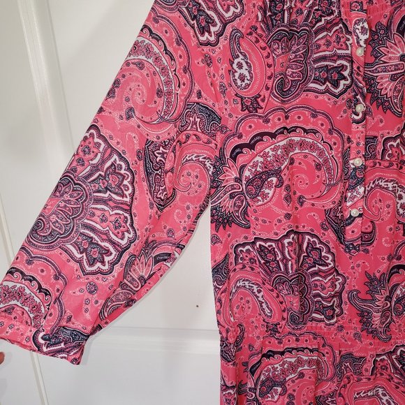 New Ralph Lauren Pink Paisley Dress - Picture 13 of 14
